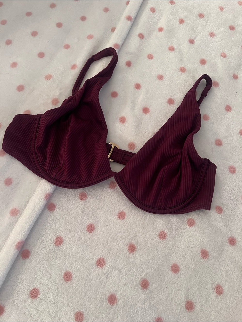 Hollister - Women’s bikini top Underwire - Deep Burgundy